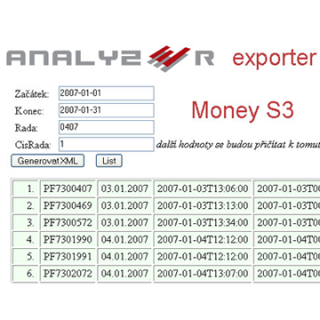 Analyzer - Money S3 exporter