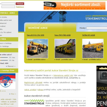 Aukce stavební stroje - aukční portál