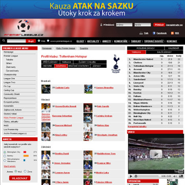 Kampaň SAZKA na portále Premier League.cz