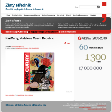 Microsite Zlatý středník.cz
